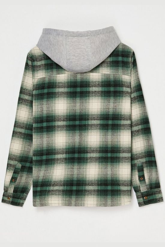 Quiksilver Chemise Timetable Hooded Youth Foresttimetablebushing Check