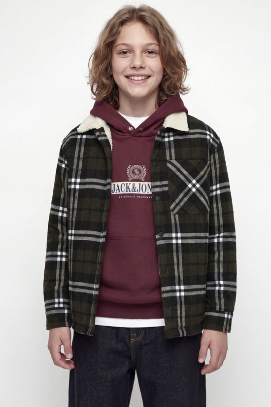 Jack & Jones Overhemd Zac Teddy Shirt Jacket Ls Jnr Rosin