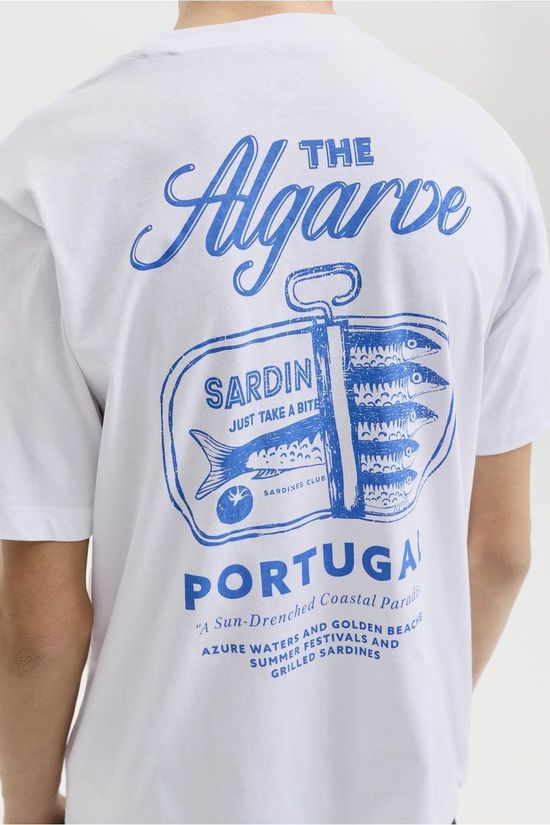 Jack & Jones T-Shirt Vacation Tg Bright White W. Portugal