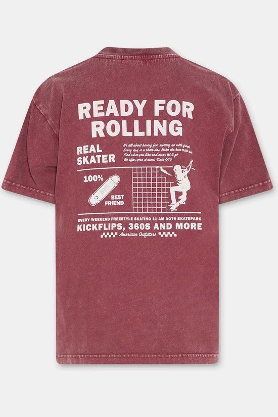 AO76 T-Shirt Kanje Skater Bordeaux