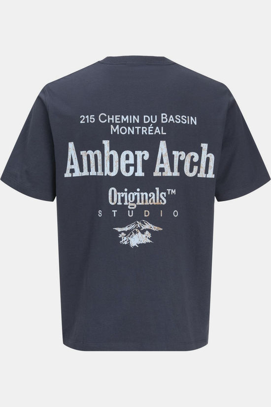 Jack & Jones T-Shirt Montreal Typo Back Tee Ss Cn Jnr Odyssey Gray