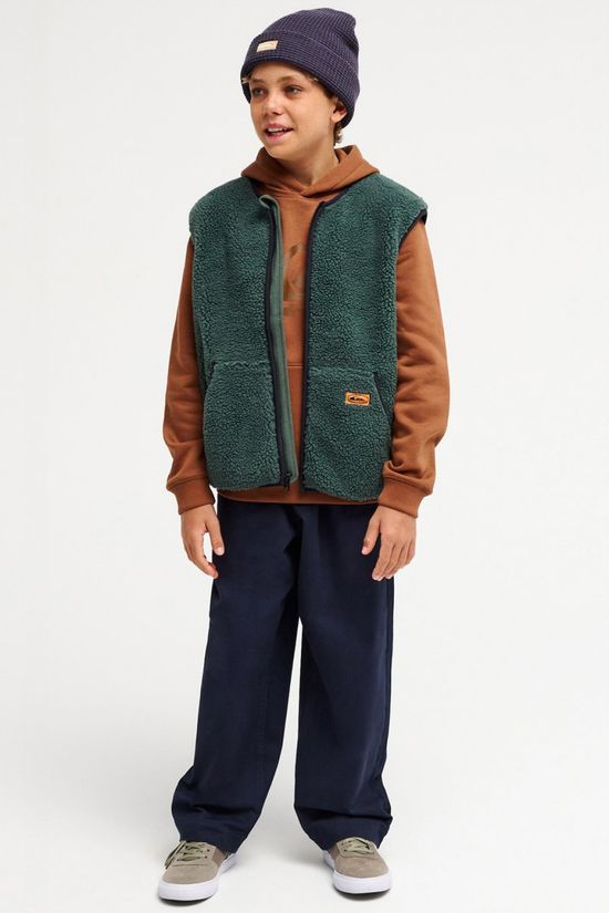 Quiksilver Polaire Kickflip Sleeveless Sherpa Yth Forest