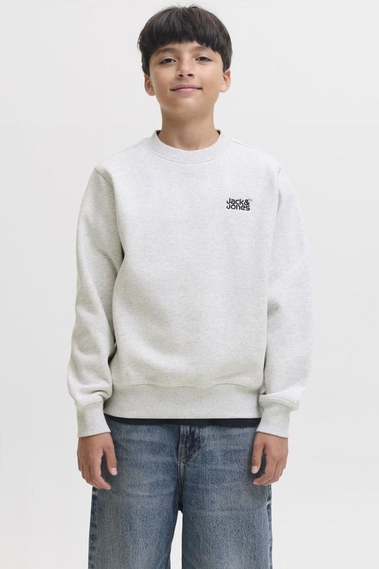 Jack & Jones Pull Jjecolton Sweat Crew Neck Sn Jnr White Melange