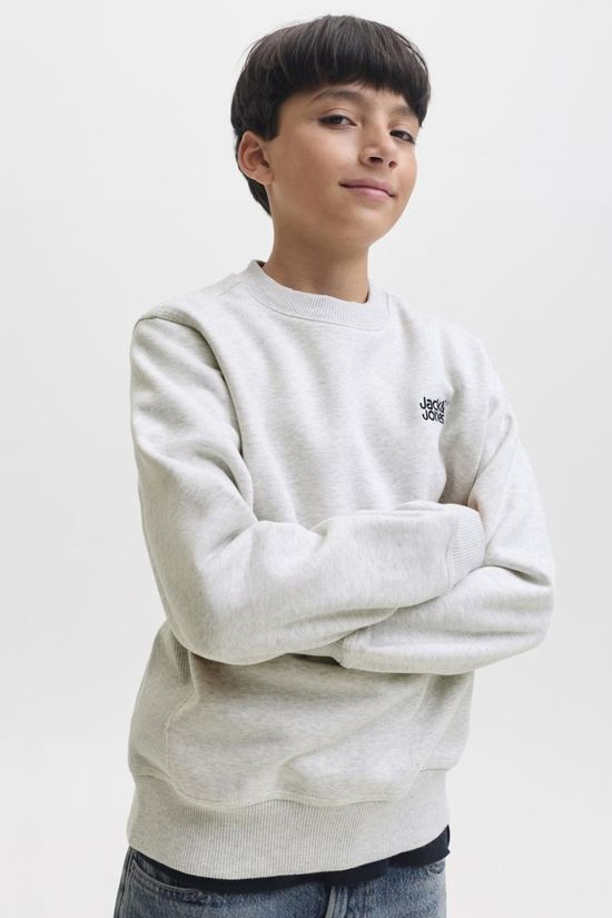 Jack & Jones Pull Jjecolton Sweat Crew Neck Sn Jnr White Melange