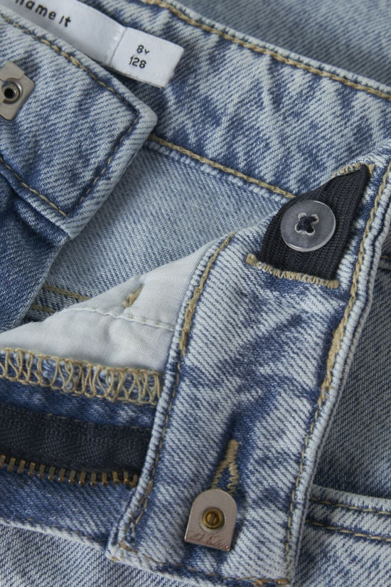 Name It Short Nkmryan Reg Ls 6750-Dm Light Blue Bleached Denim