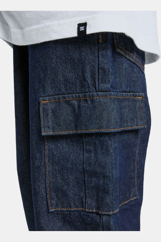 DC Shoes Jeans Baggy Cargo Indigo Dye Boy Dark Denim
