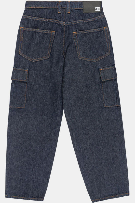 DC Shoes Jeans Baggy Cargo Indigo Dye Boy Dark Denim