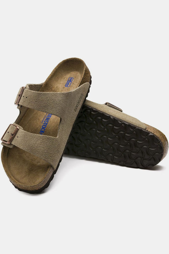 Birkenstock Tongs Arizona Soft Footbed Suede Leather Taupe