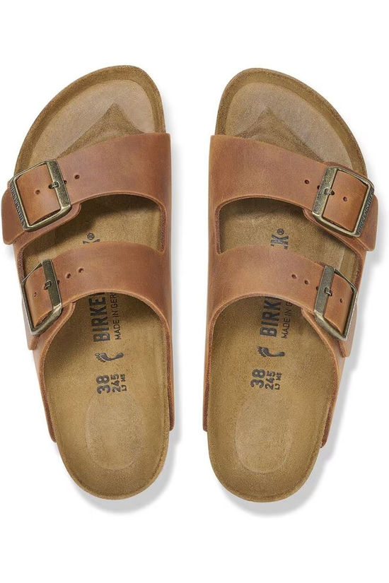 Birkenstock Tongs Arizona Oiled Leather Cognac