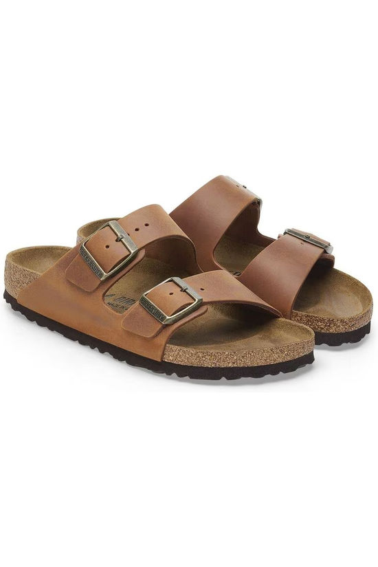 Birkenstock Tongs Arizona Oiled Leather Cognac