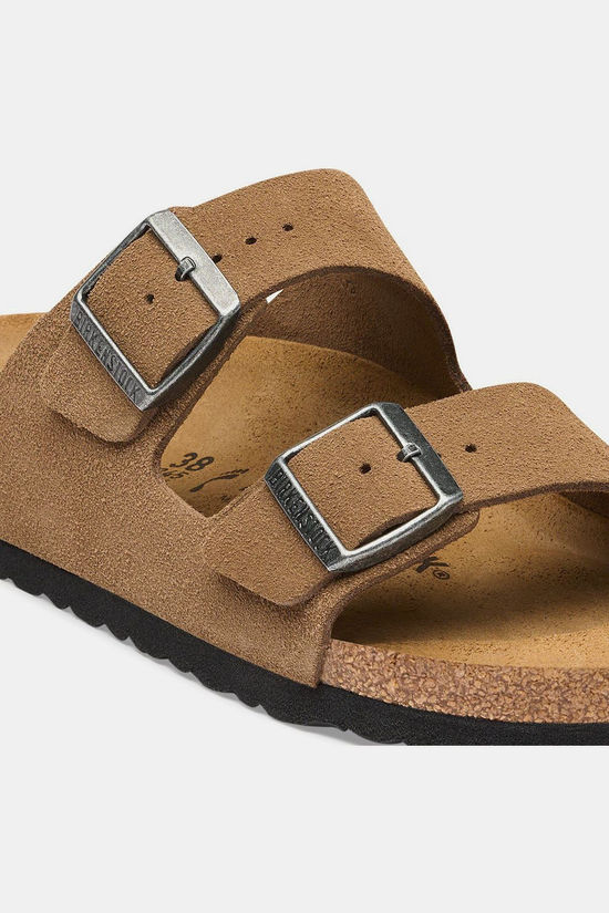 Birkenstock Slippers Arizona Suede Leather Dark Tea