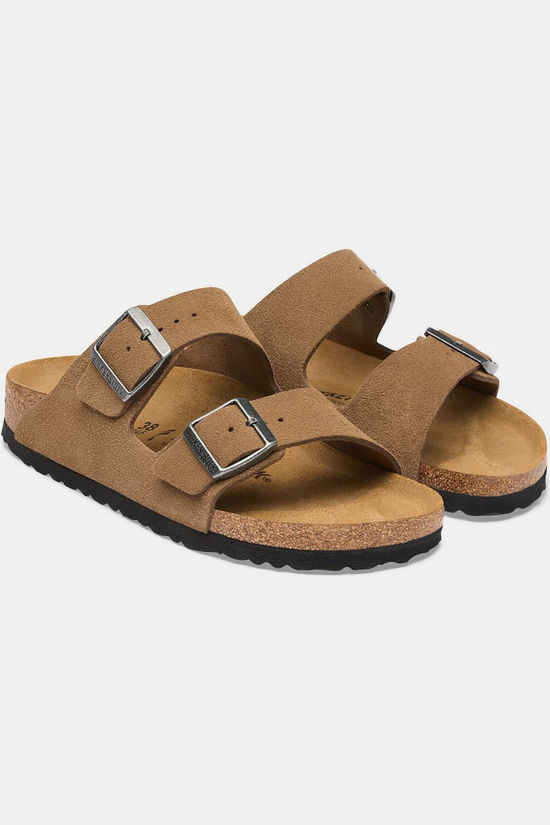 Birkenstock Slippers Arizona Suede Leather Dark Tea