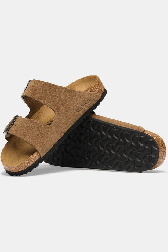 Birkenstock Slippers Arizona Suede Leather Dark Tea