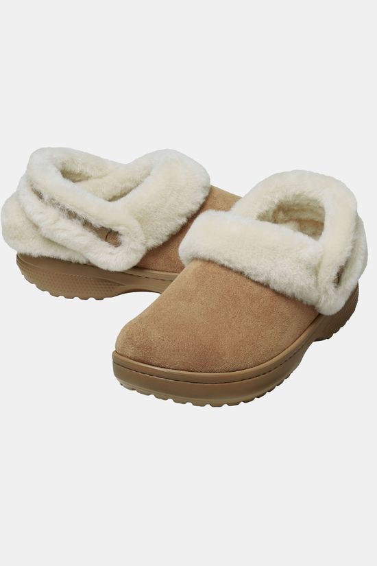Crocs Pantoufles Cl Unfurgtble Vegan Suede Clg K Sepia