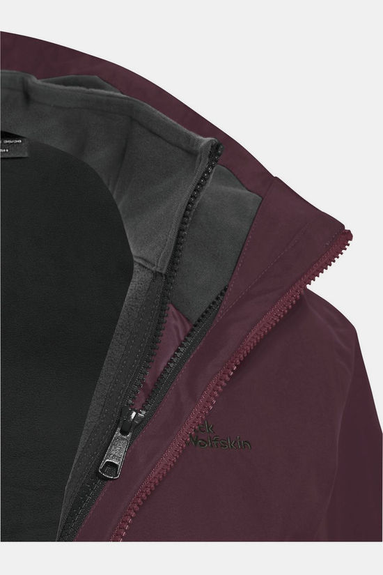 Jack Wolfskin Veste 3 En 1 Baylight 3In1 Amaranth