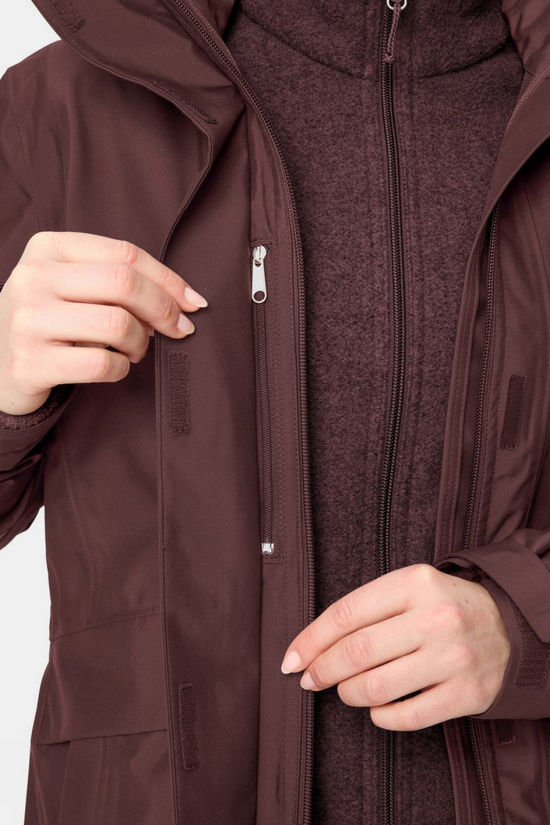 Vaude 3-In-1 Jas Women'S Idris 3In1 Parka Iv Dark Oak Uni
