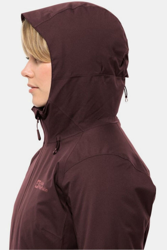 Jack Wolfskin Veste Imperméable Stirnberg Ins W Dark Maroon