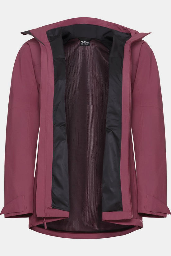 Jack Wolfskin Veste Imperméable Tempest 2L Jkt W Raisin