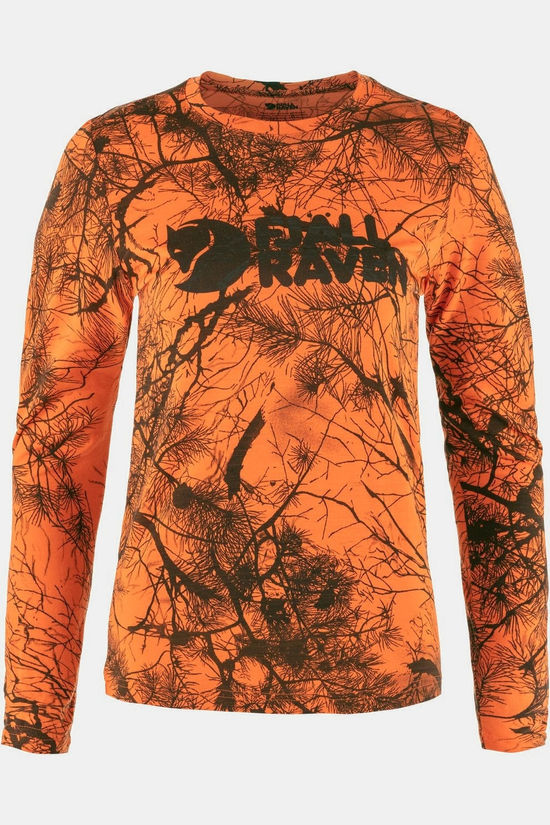 Fjällräven T-Shirt Värmland Wool Ls W Orange Multi Camo