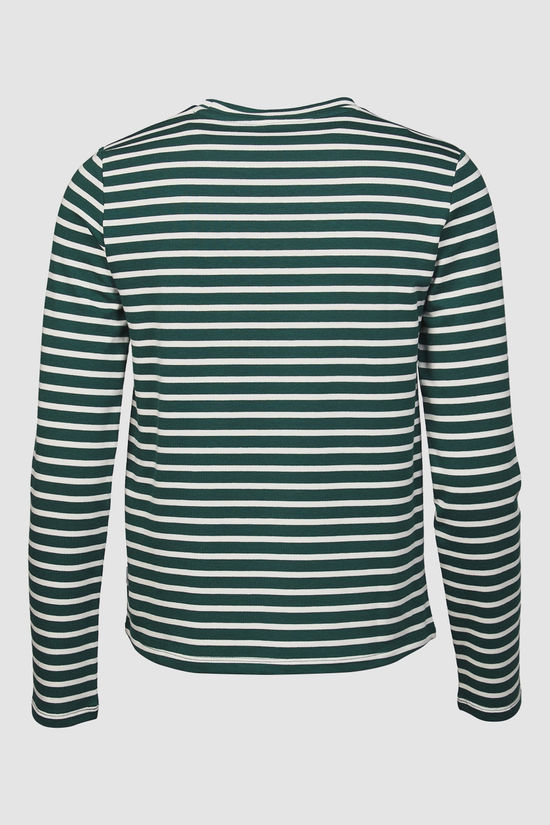 Ayacucho T-Shirt Aira Midweight Striped T-Shirt Ls W Rainforest/White