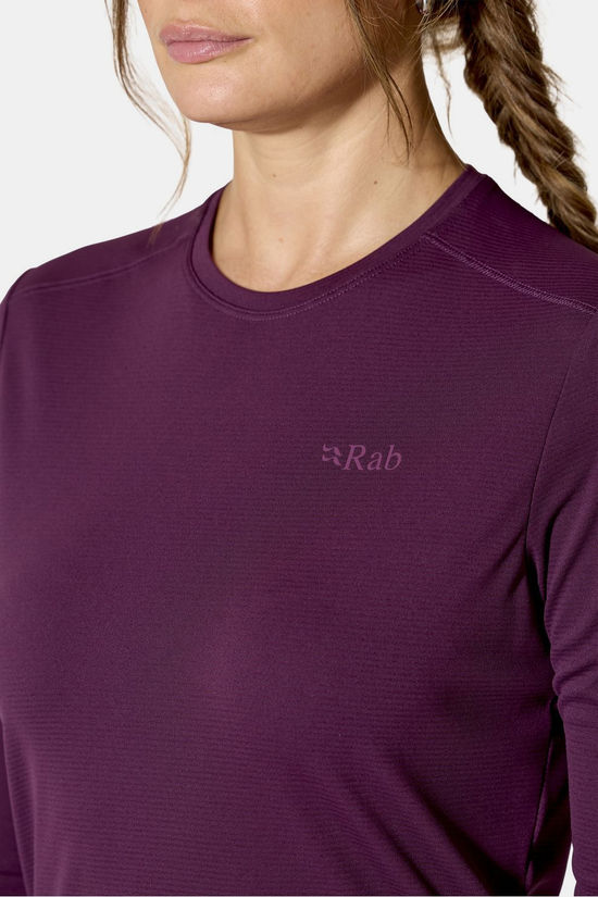 Rab T-Shirt Force Ls Tee Wmns Mulberry