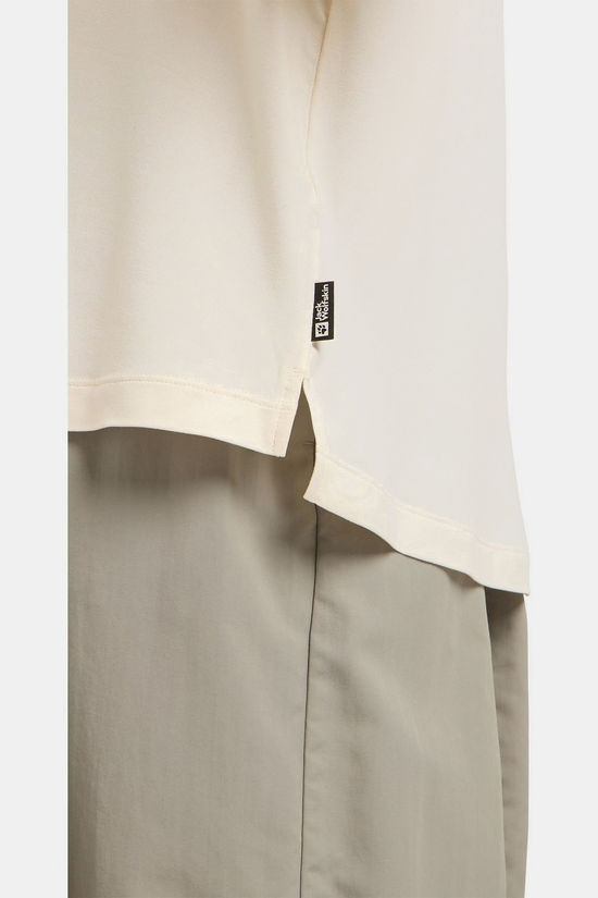 Jack Wolfskin T-Shirt Travel Tee Cotton White Heather