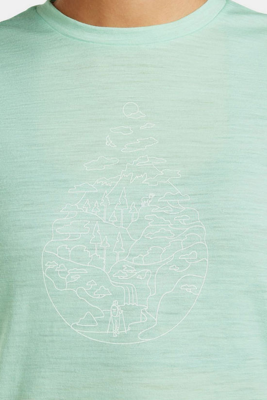 icebreaker T-Shirt Tech Lite III Ss Hike Path Mint