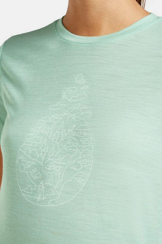 icebreaker T-Shirt Tech Lite III Ss Hike Path Mint