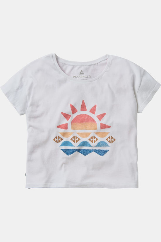 Passenger Clothing ltd T-Shirt Sunray Recycled Cotton T-Shirt White