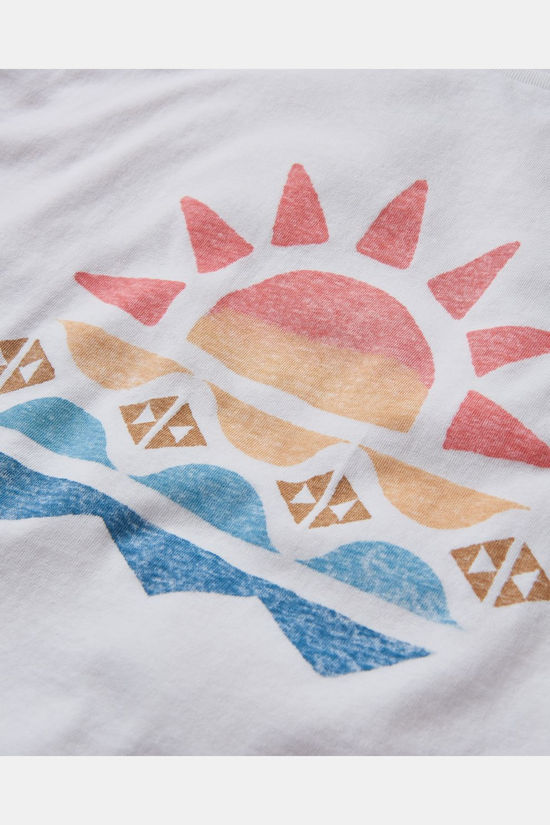 Passenger Clothing ltd T-Shirt Sunray Recycled Cotton T-Shirt White