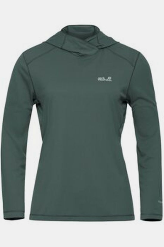 Jack Wolfskin T-Shirt Prelight Suncool Hoody W Sago Palm