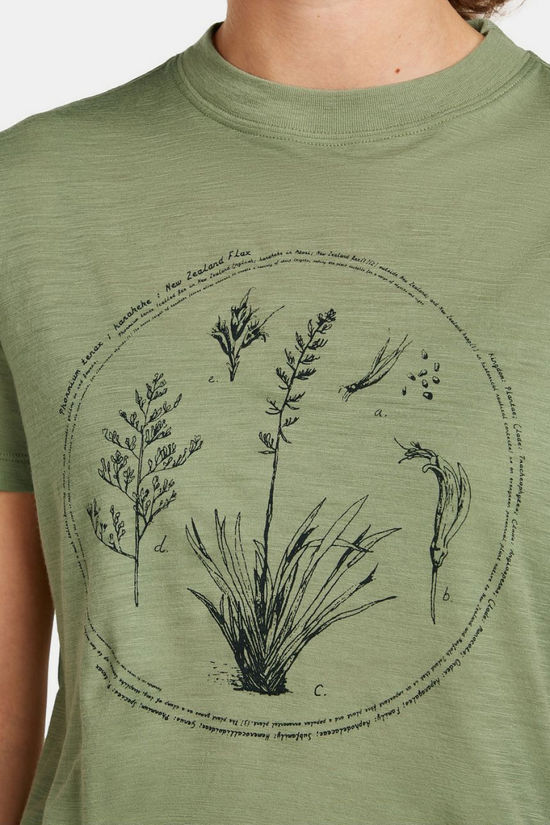 icebreaker T-Shirt W Mer 150 Tech Lite Ss Crop T Seed Stor Lichen