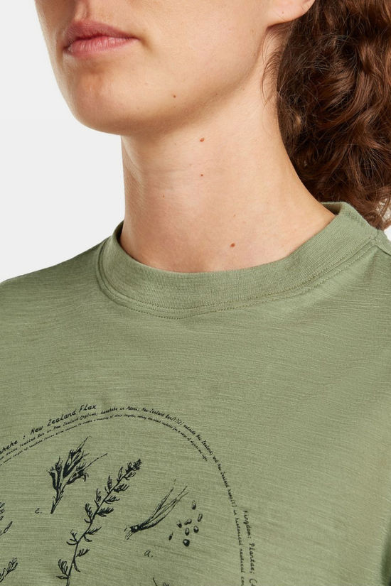 icebreaker T-Shirt W Mer 150 Tech Lite Ss Crop T Seed Stor Lichen