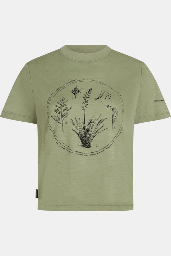icebreaker T-Shirt W Mer 150 Tech Lite Ss Crop T Seed Stor Lichen