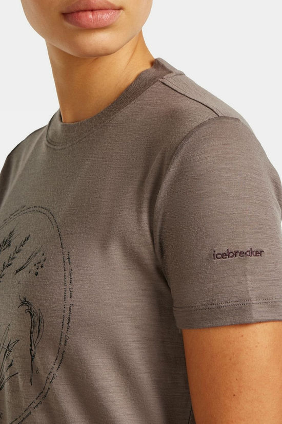 icebreaker T-Shirt W Mer 150 Tech Lite Ss Crop T Seed Stor Porcini