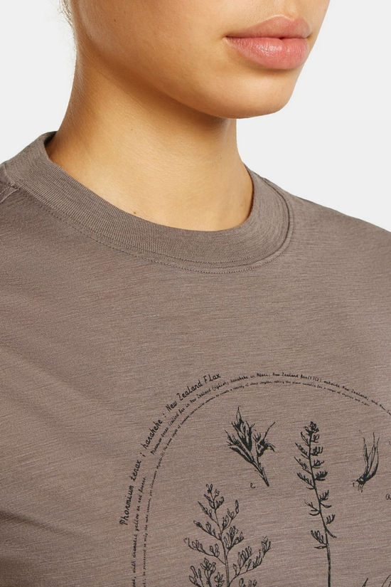 icebreaker T-Shirt W Mer 150 Tech Lite Ss Crop T Seed Stor Porcini