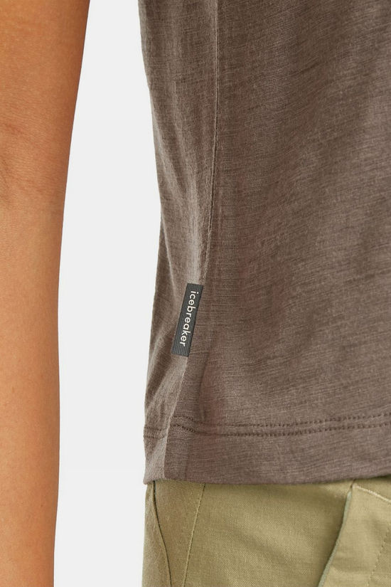 icebreaker T-Shirt W Mer 150 Tech Lite Ss Crop T Seed Stor Porcini
