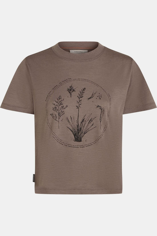 icebreaker T-Shirt W Mer 150 Tech Lite Ss Crop T Seed Stor Porcini