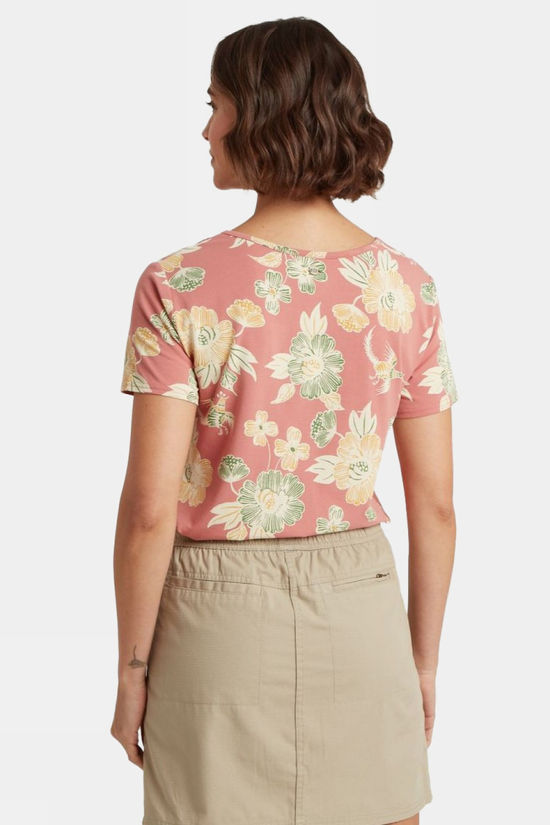 Sherpa T-Shirt Neha V-Neck Tee Floral Brick Dust Floral