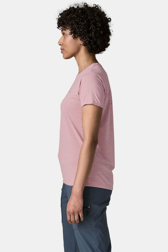 Patagonia T-Shirt W'S Cap Cool Daily Shirt - P-6 Cosmos Fuzzy Mauve - Light Fuzzy Mauve X-Dye