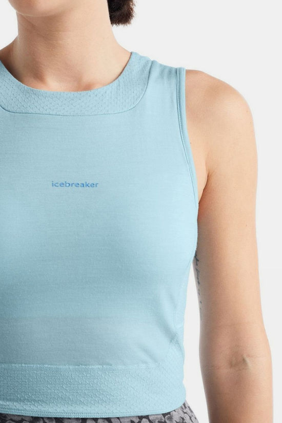 icebreaker Top Zoneknit Cropped Bra-Ta Haze