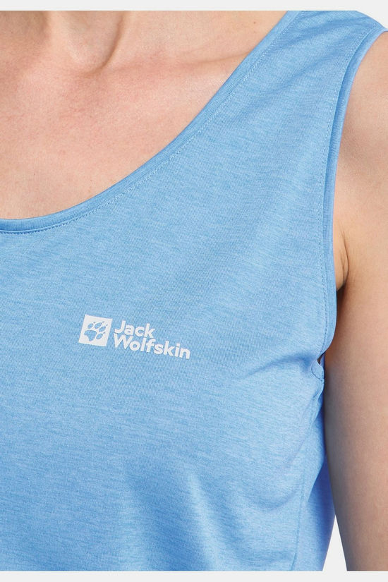 Jack Wolfskin Top Crosstrail Tank Mid Blue