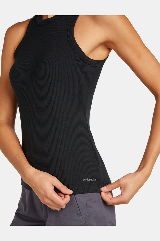 icebreaker Top W Mer Rib Lotus Tank Black