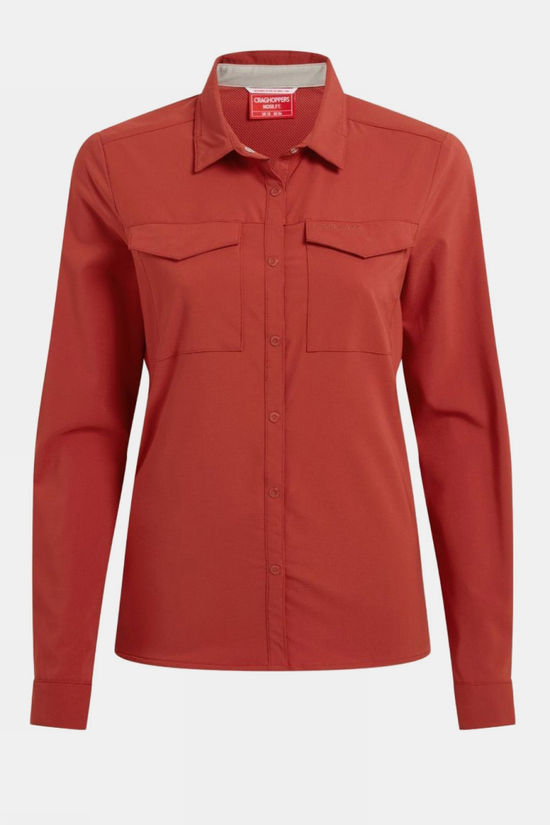 Craghoppers Hemd Nosilife Pro Long Sleeved Shirt V Cinnabar