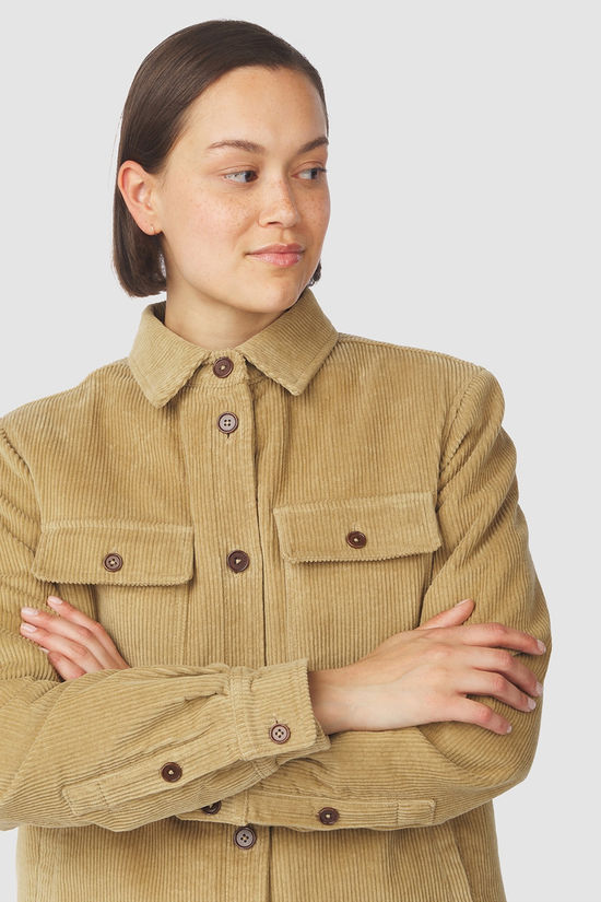 Ayacucho Hemd Dakota Corduroy Shirt W Beige