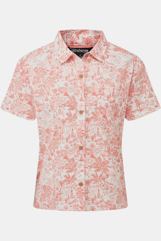 Sherpa Chemise Jaya Camp Ss Shirt Peetho/Rose Gold Toile