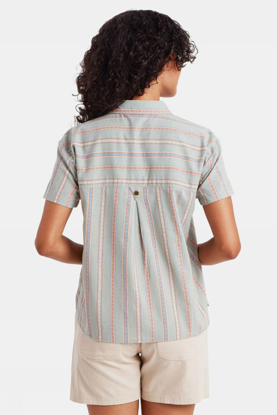 Sherpa Chemise Jaya Camp Ss Shirt Celery Patti Stripe