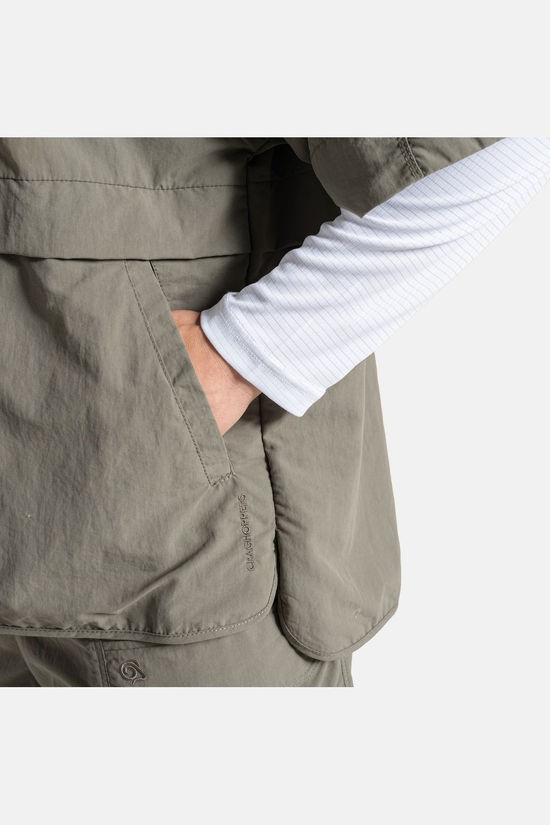 Craghoppers Hemd Nosilife Medina Short Sleeved Overhead Shirt Wild Olive