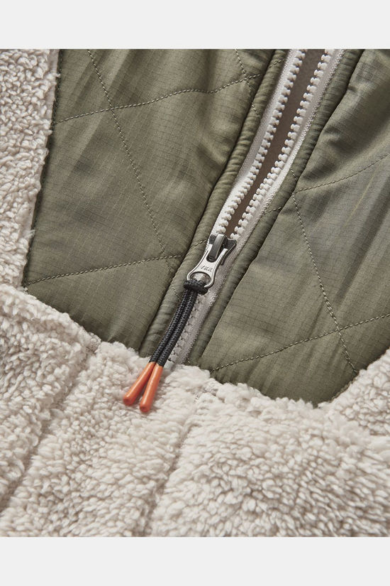 Passenger Clothing ltd Polaire Beaumont Recycled Sherpa Hooded Fleece 2.0 Vintage White