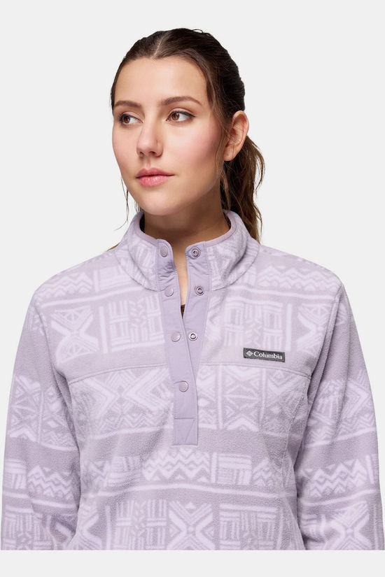 Columbia Fleece Benton Springs™ Printed 1/2 Snap Shale Purple Deschutes Days